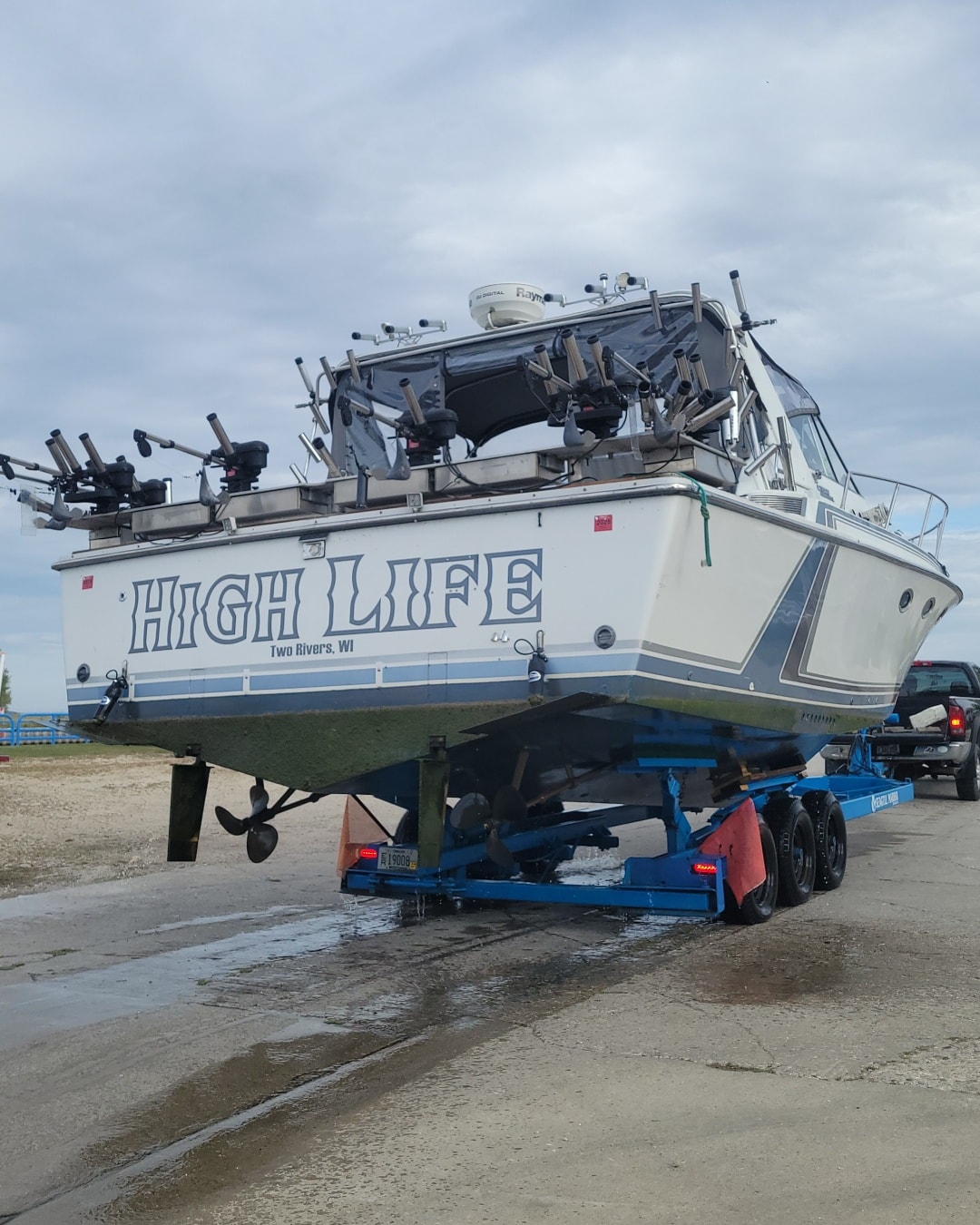 Boat on trailer